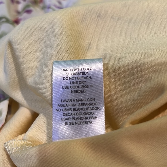 NWT $150 Nicole Miller NY Floral Faux Wrap Dress | Yellow Bright Classic Dress - Picture 11 of 14